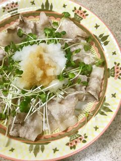 【超簡単】大根おろしとカイワレの豚しゃぶ-レシピのメイン写真