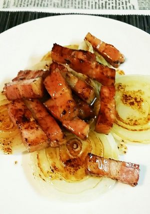 新玉ねぎのベーコンステーキ　旨い-レシピのメイン写真