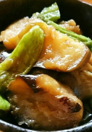 ナスとシシトウの玉ねぎおろし和え-レシピのメイン写真
