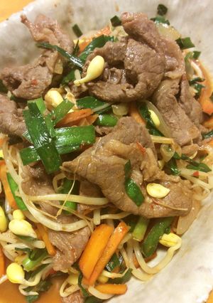 牛肉のビビンバ風炒め-レシピのメイン写真