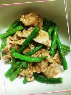 火不使用★豚肉インゲン甘ゴマ味噌和え-レシピのメイン写真