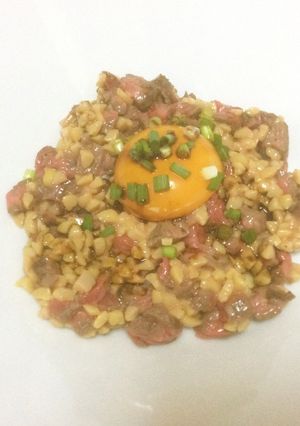 納豆まじりのタルタルステーキ-レシピのメイン写真