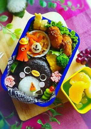 《キャラ弁》ペンギンちゃんとスイカバー-レシピのメイン写真