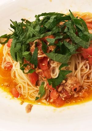 さっぱり 簡単♬トマつな素麺-レシピのメイン写真