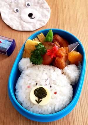 簡単すぎるシロクマのキャラ弁-レシピのメイン写真