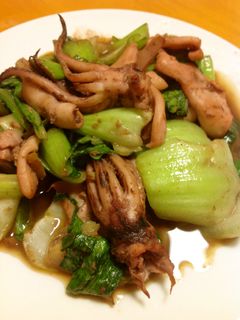 イカと青梗菜の生姜醤油炒め-レシピのメイン写真