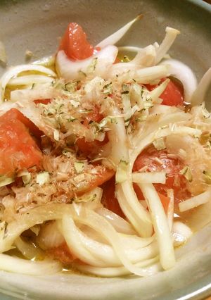 新玉葱とトマトの白だし鰹節和え-レシピのメイン写真
