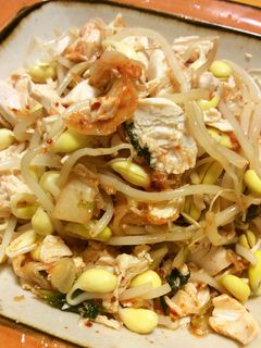 鶏ササミと豆モヤシのキムチ和え-レシピのメイン写真