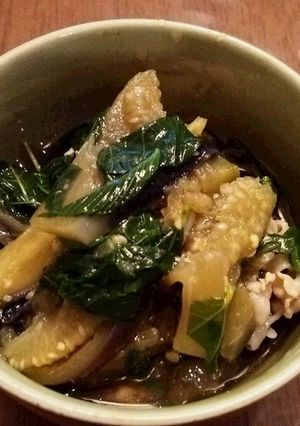 茄子とモロヘイヤのめんつゆ和え-レシピのメイン写真
