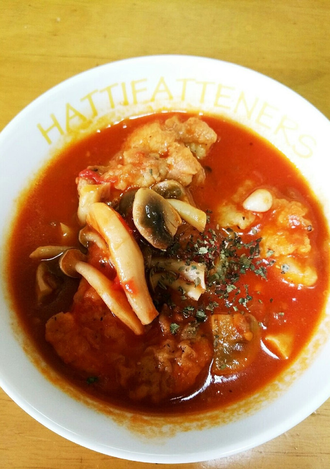 鶏肉ときのこのトマト煮込み-レシピのメイン写真