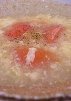 美肌☆簡単　基本のトマトと卵のスープ-レシピのメイン写真