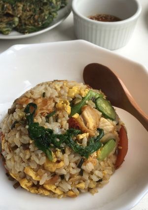 冷蔵庫にある食材で♫ニラだれチャーハン-レシピのメイン写真