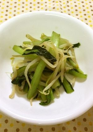 ベジ♪小松菜ともやしの炒め物-レシピのメイン写真