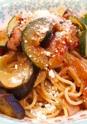 茄子とズッキーニのナポリタン-レシピのメイン写真