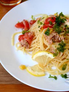 ツナ缶とトマトの冷製パスタ-レシピのメイン写真