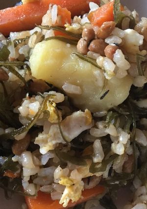 残り物で！刻み昆布と納豆のチャーハン-レシピのメイン写真