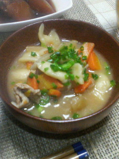 あったか**根菜たっぷりのだんご汁-レシピのメイン写真
