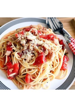 トマトとツナのパスタ-レシピのメイン写真