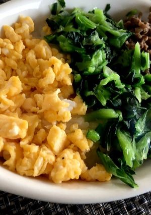離乳食後期*3色丼-レシピのメイン写真