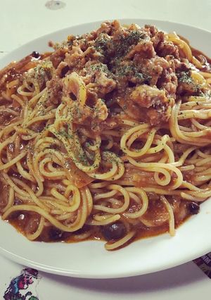 ★煮込みハンバーグのアレンジ！パスタ★-レシピのメイン写真