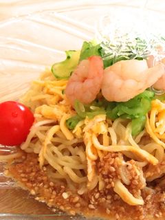 暑い日にピッタリのパンチダレで冷やし中華-レシピのメイン写真