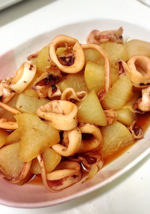 やわらかいイカ大根煮-レシピのメイン写真