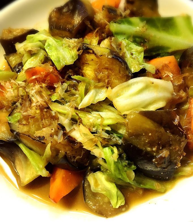簡単♪茄子とキャベツと人参の味噌炒め-レシピのメイン写真