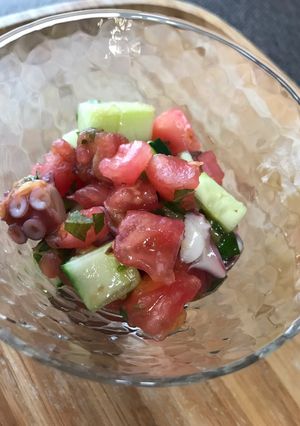 火はつかわない！たこと野菜ひんやりサラダ-レシピのメイン写真