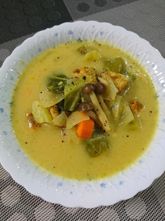 鶏胸と野菜たっぷりのミルクカレースープ♪-レシピのメイン写真