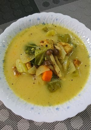 鶏胸と野菜たっぷりのミルクカレースープ♪-レシピのメイン写真