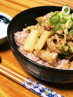 豚バラと山芋の♡焦がし醤油丼-レシピのメイン写真