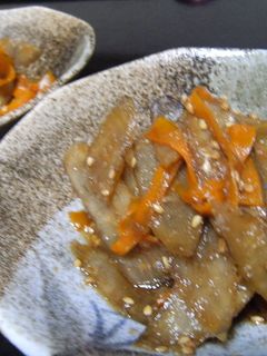 スライサーで『きんぴらごぼう』-レシピのメイン写真