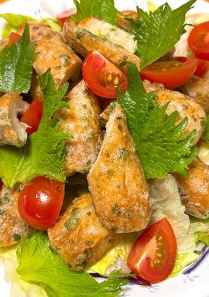 ちくわの磯辺揚げと彩り野菜のサラダ-レシピのメイン写真