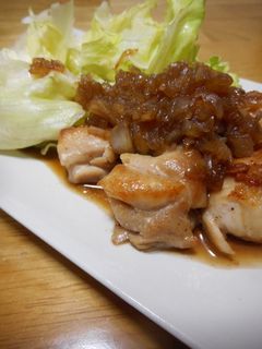 チキンソテーのたまねぎソース-レシピのメイン写真