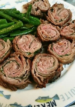 牛肉の大葉クルクルソテー-レシピのメイン写真