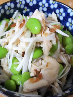 鶏ささ身と枝豆の梅肉和え-レシピのメイン写真