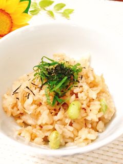 枝豆と新生姜じゃこと梅干しの炊き込みご飯-レシピのメイン写真