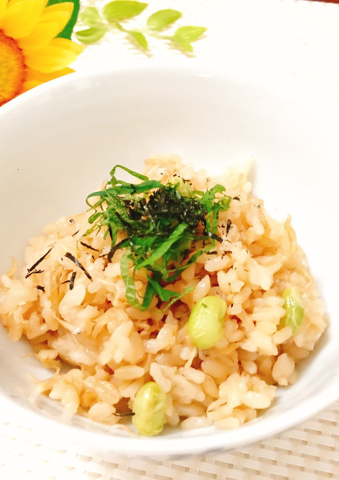 枝豆と新生姜じゃこと梅干しの炊き込みご飯-レシピのメイン写真