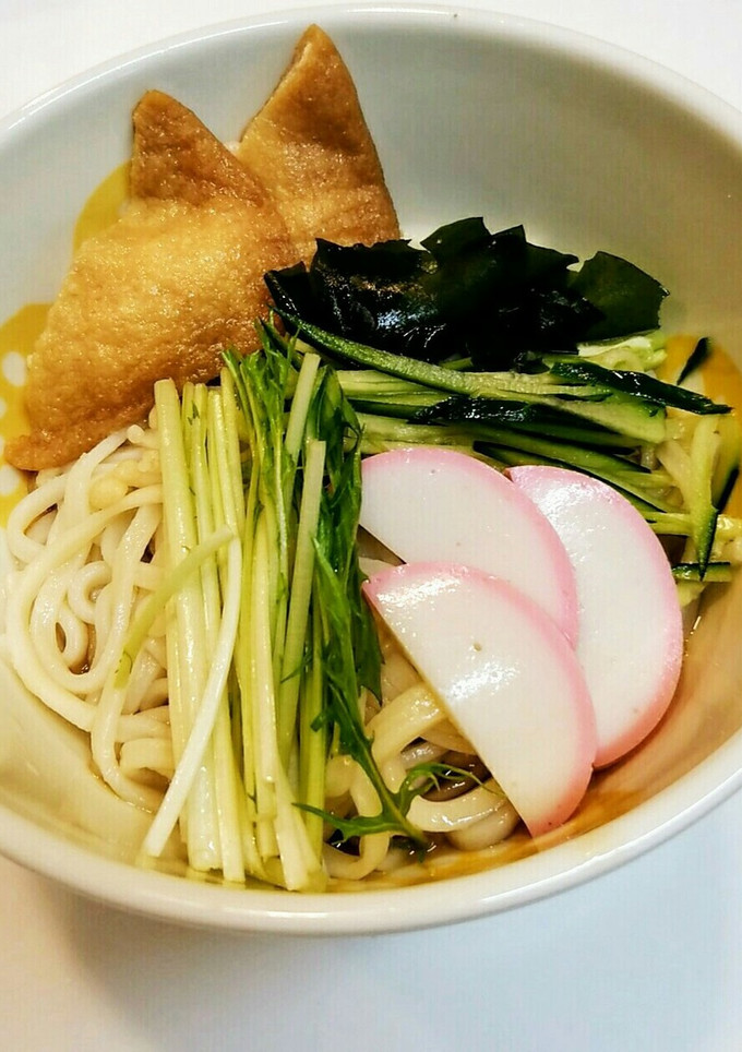 冷やしうどん☆きつねとたぬきの化かし合い-レシピのメイン写真