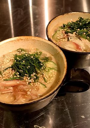 鮭缶で◆すり鉢で混ぜるだけの冷汁-レシピのメイン写真