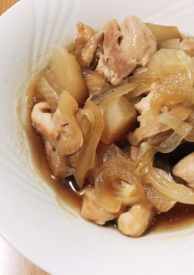 鶏もも肉と大根とたまねぎの甘辛煮-レシピのメイン写真