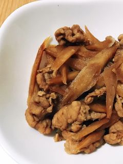 豚肉とごぼうの甘辛煮-レシピのメイン写真