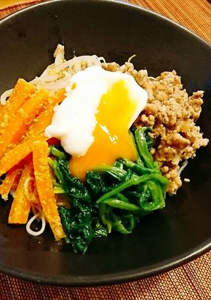 素麺アレンジ 栄養満点素麺ビビンバ-レシピのメイン写真