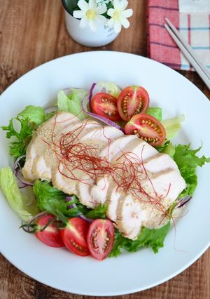 鶏むね肉のしっとり醤油煮【作り置き】-レシピのメイン写真