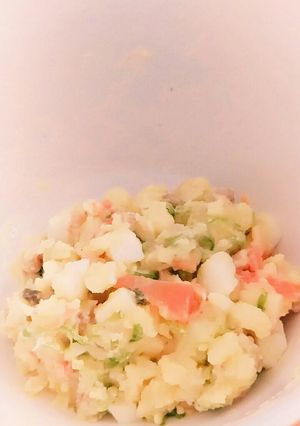 お惣菜のような挽肉入りポテトサラダ-レシピのメイン写真