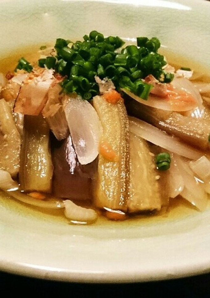 ナスと玉ねぎの梅煮浸し-レシピのメイン写真