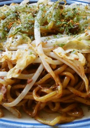 太めん♡焼きそば・・ひき肉で作った！-レシピのメイン写真