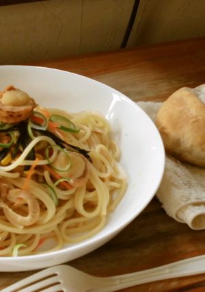 ほたてのスパゲッティ♪和風です!-レシピのメイン写真