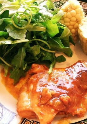 鶏肉のケチャップとガーリック焼き-レシピのメイン写真