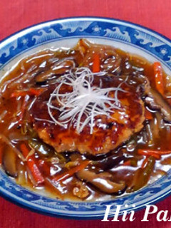 鶏バーグ 中華風煮込み-レシピのメイン写真